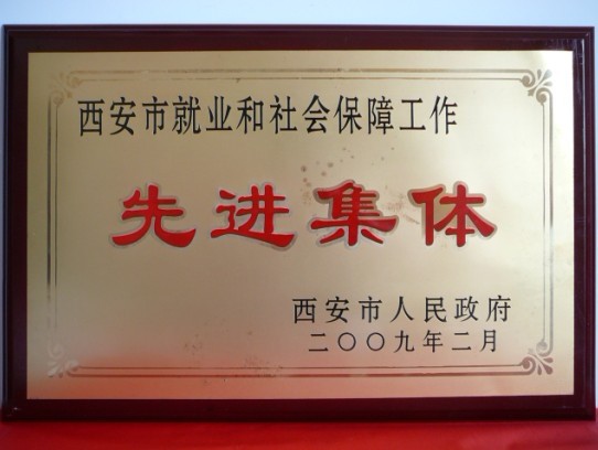 2009年2月，被西安市政府評(píng)為西安市就業(yè)和社會(huì)保障工作先進(jìn)集體